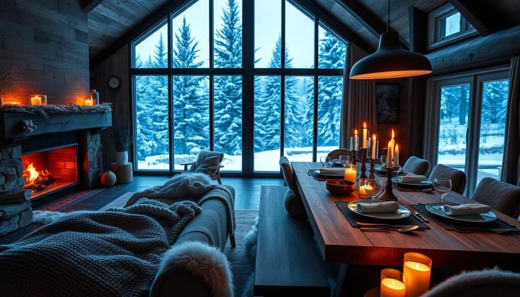 scandinavian winter lodge decor