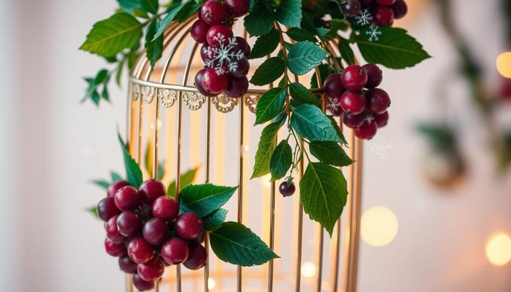 seasonal birdcage ornament