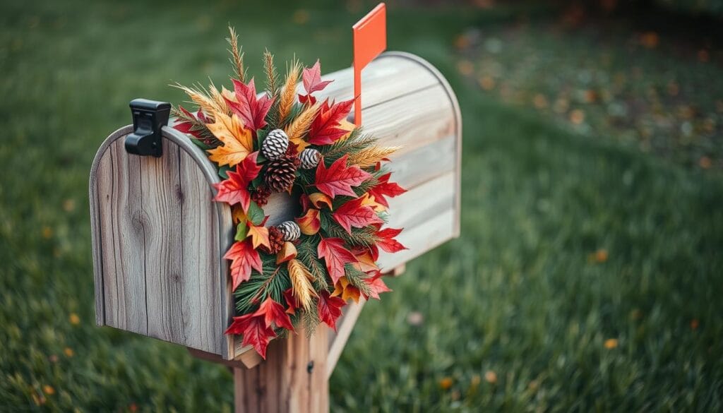 seasonal transition mailbox decor