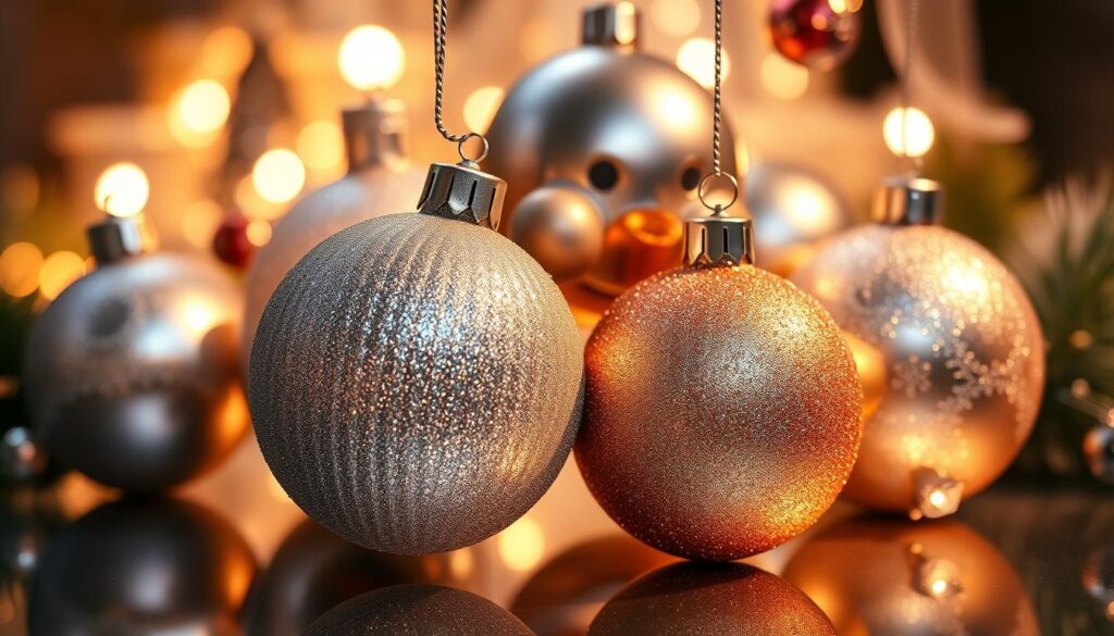 silver gold holiday ornaments