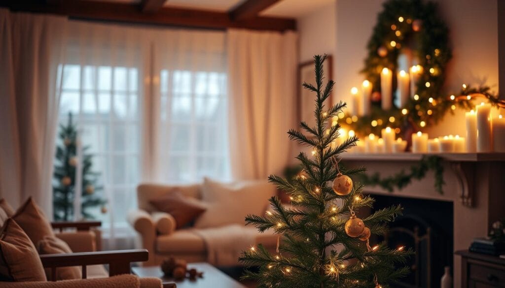 simple Christmas decor for living room