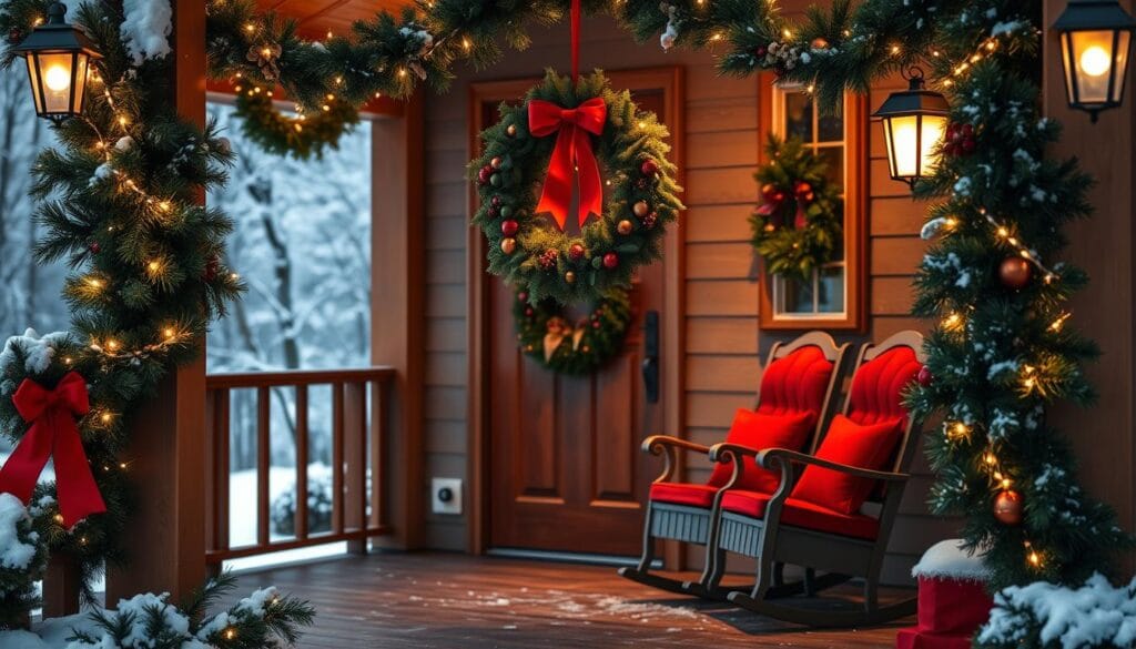 simple front porch christmas decor ideas