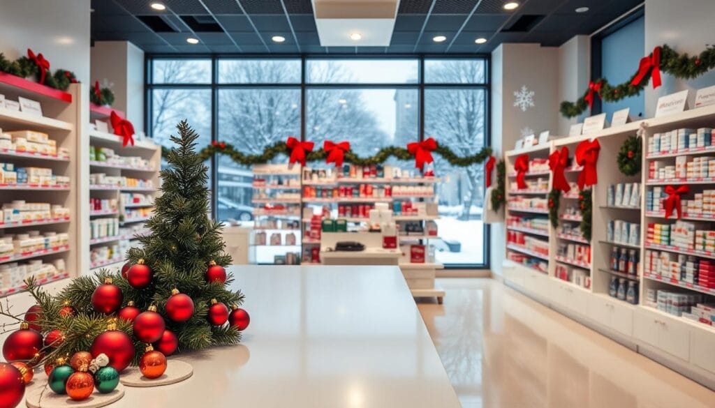 strategic holiday pharmacy displays