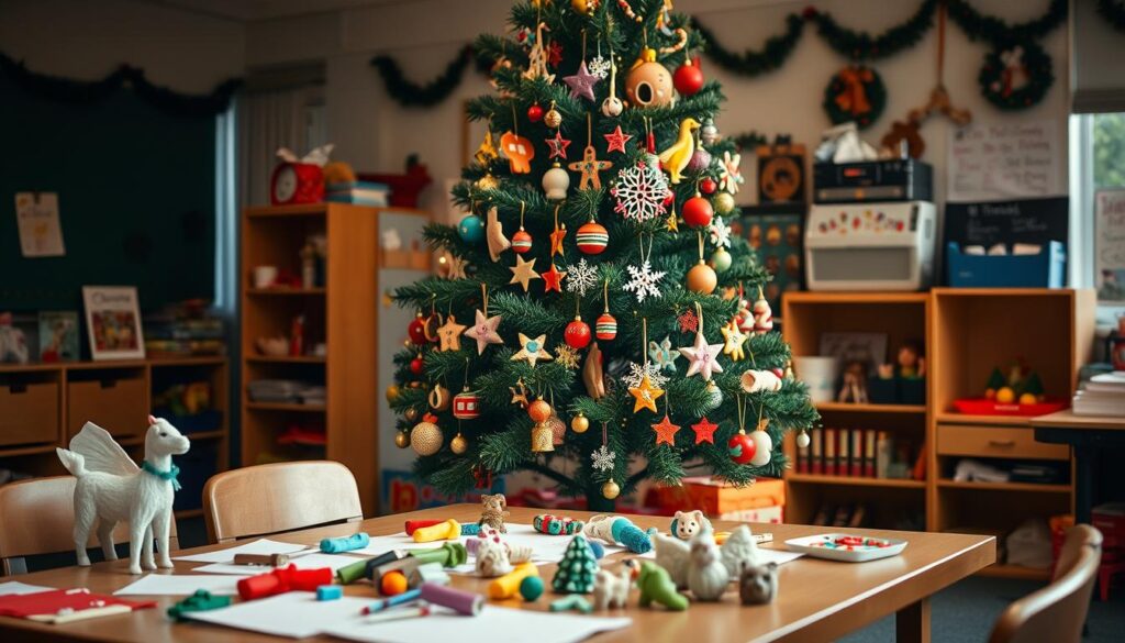 student-made christmas ornaments