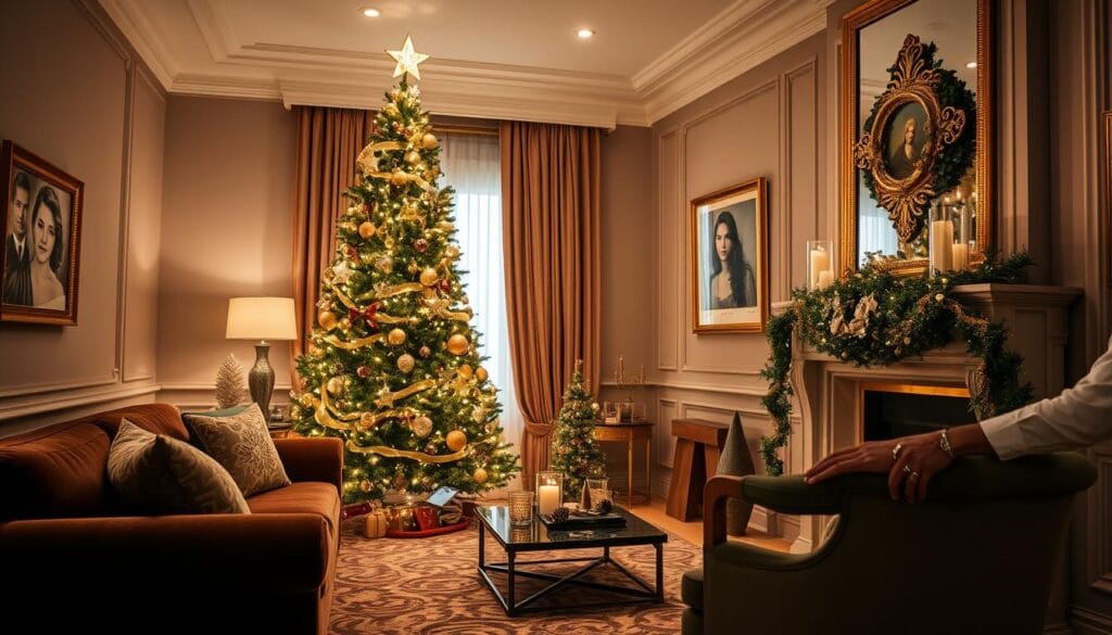 stylish Christmas living room decoration