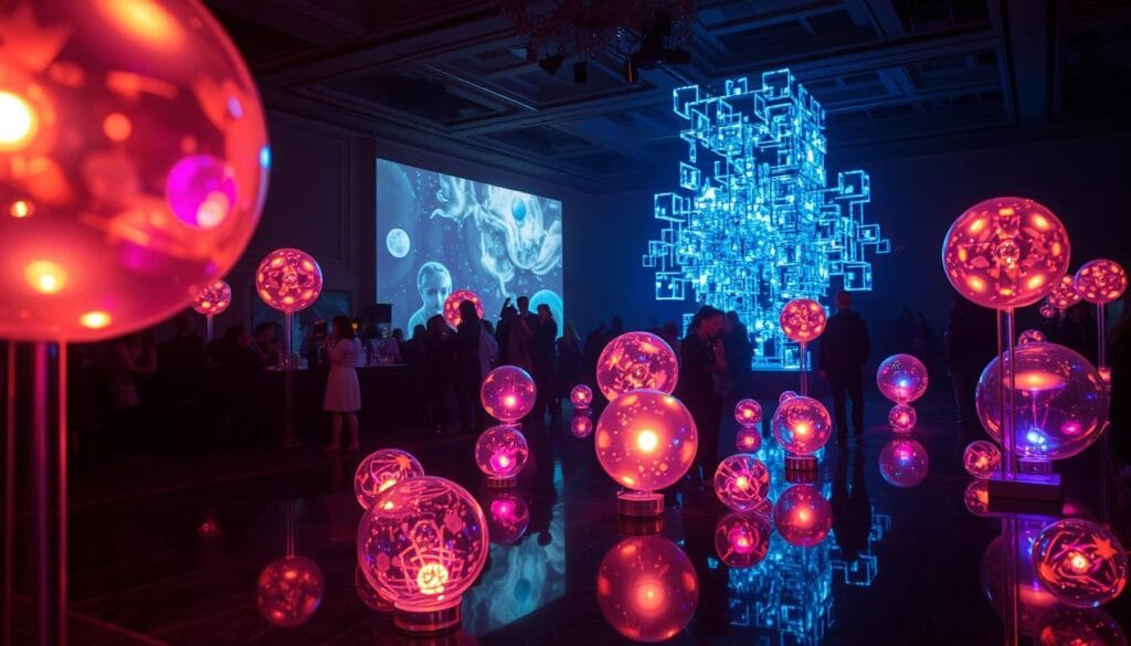 surreal soiree decor with digital art