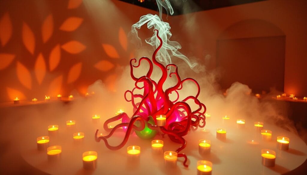 surrealistic party ambiance