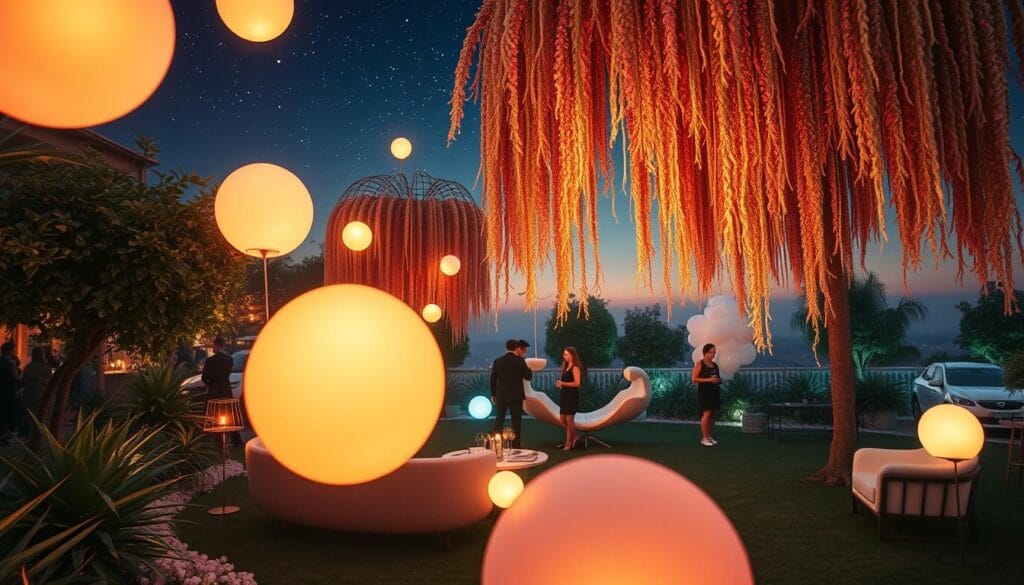 surrealistic party ambiance