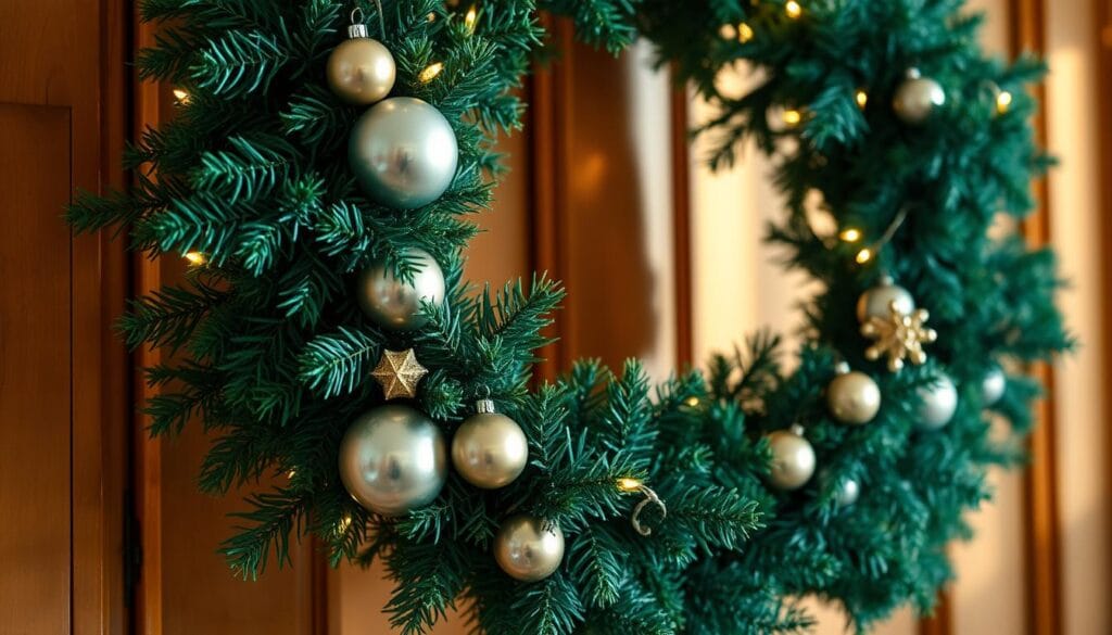 teal christmas wreath