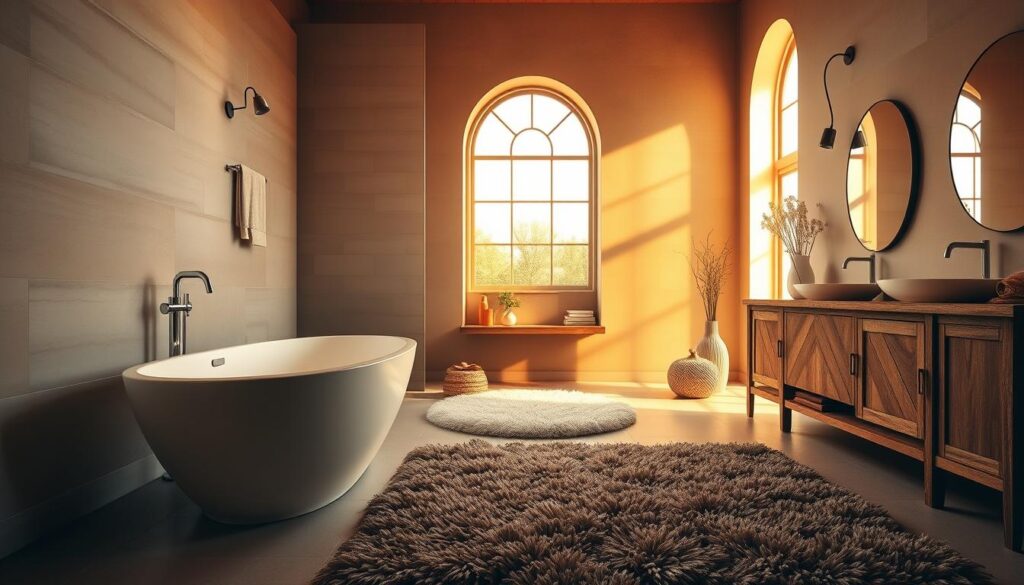 textured bathroom design elements