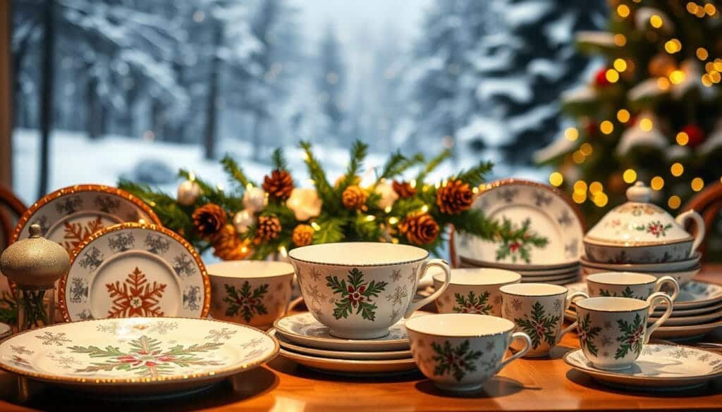 themed dinnerware for christmas