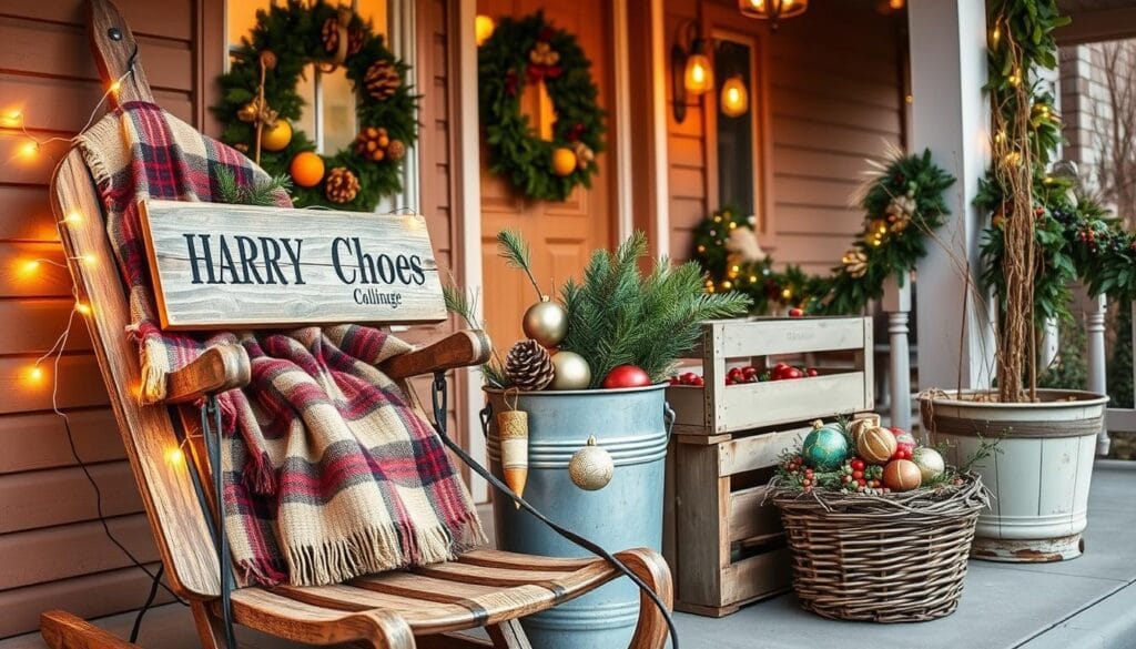 upcycled vintage Christmas decorations