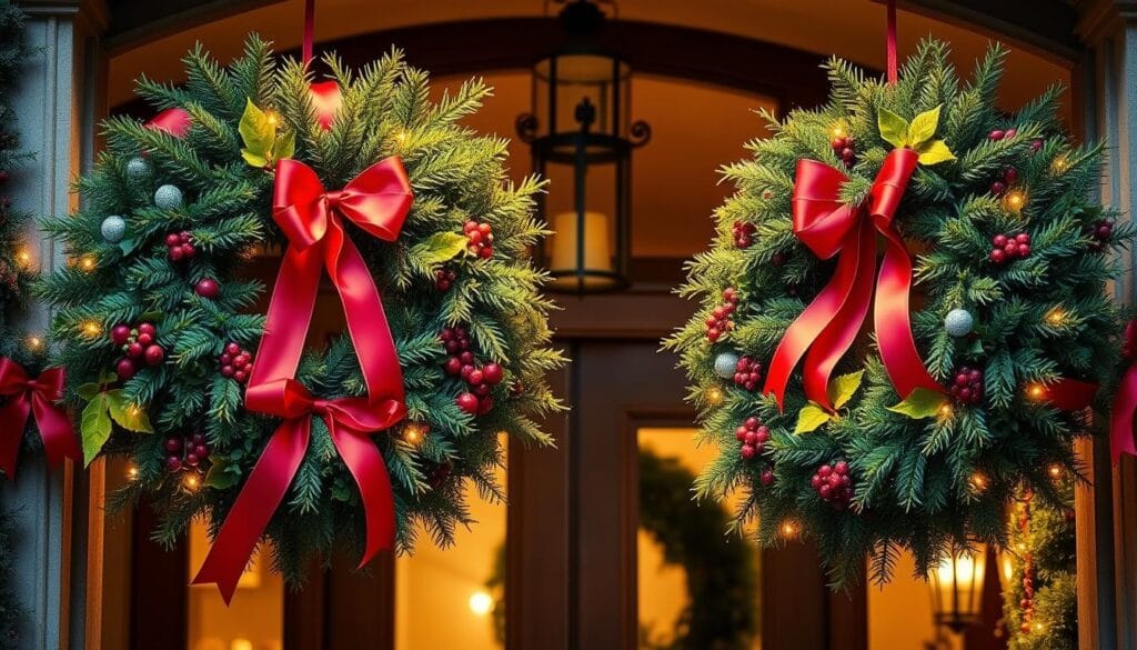 vibrant Christmas wreaths