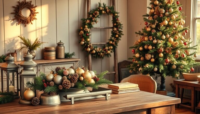vintage christmas decor ideas farmhouse