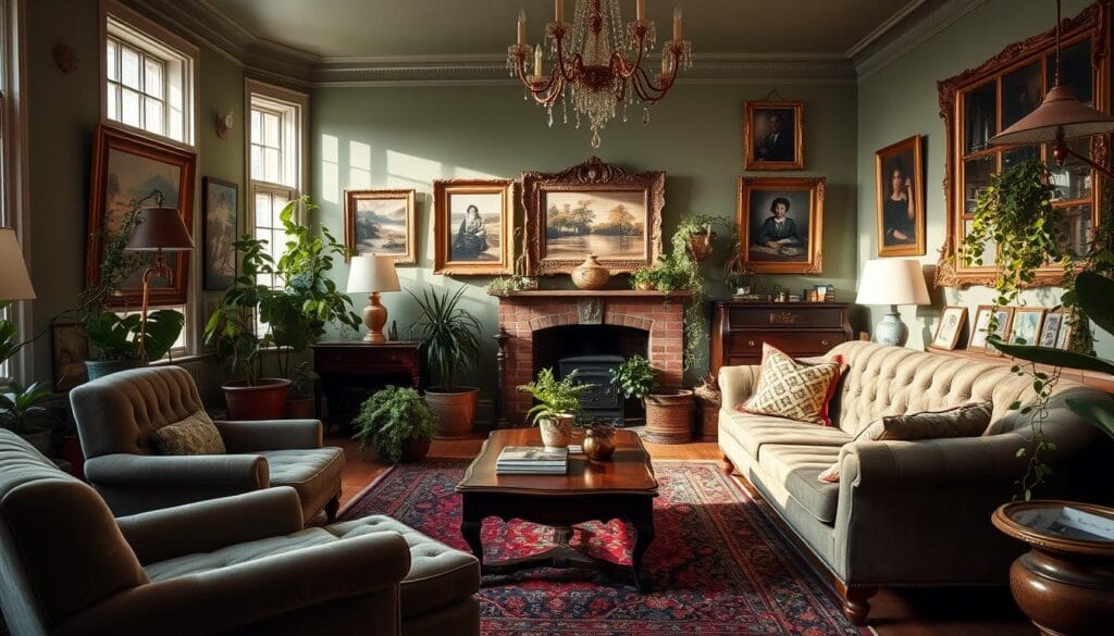 vintage living room decor