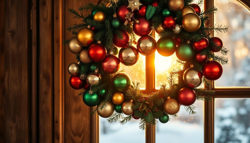vintage ornament wreath