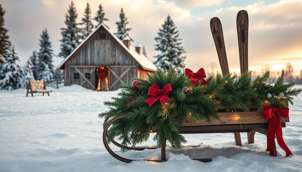 vintage sled christmas decorations