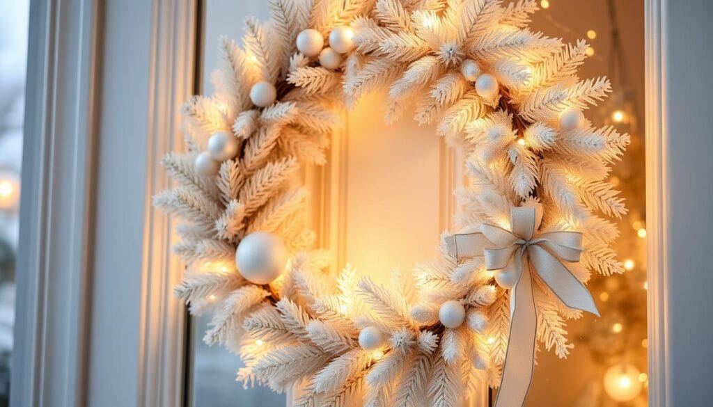 white Christmas wreath