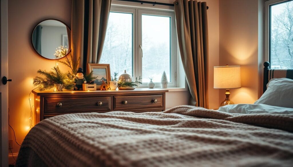 winter bedroom dresser arrangements