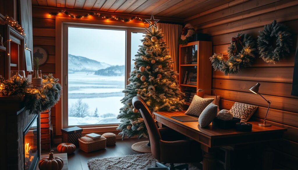 winter wonderland home office decorations