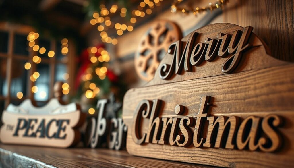 wooden christmas signs