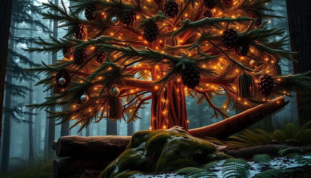 woodland themed Christmas tree