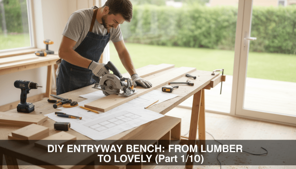 How to Build a DIY Wooden Entryway Bench with Shoe Storage 2 image 48